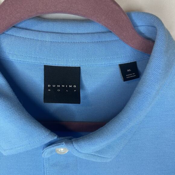 Dunning Men’s Golf Polo Shirt Light Blue Size XL NWOT - Picture 5 of 7